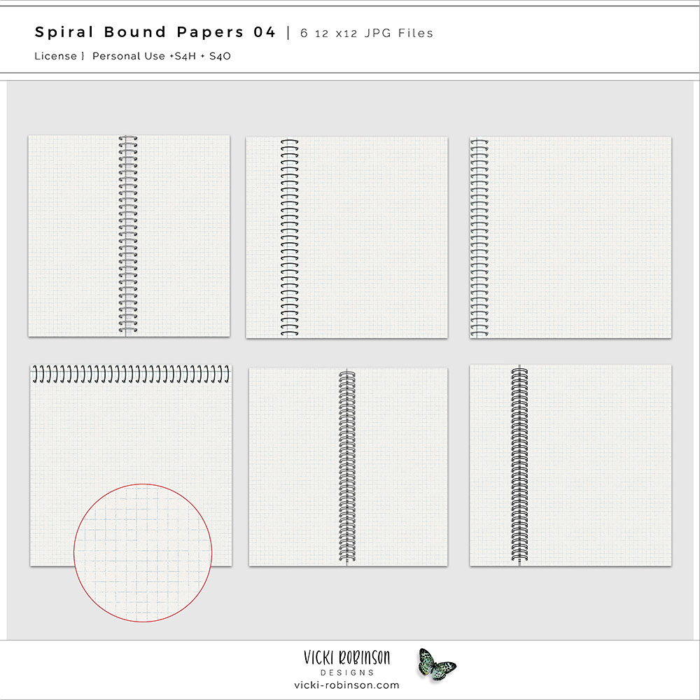 Spiral Bound Notebook Papers 04