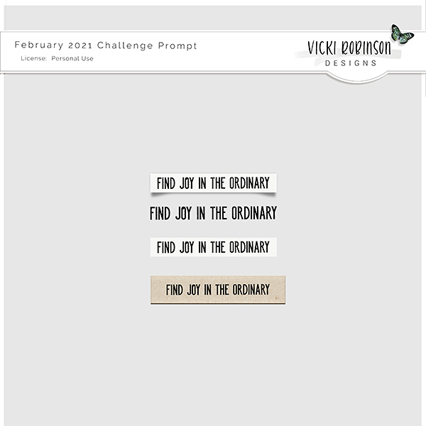 February 2021 Challenge Freebie by Vicki Robinson