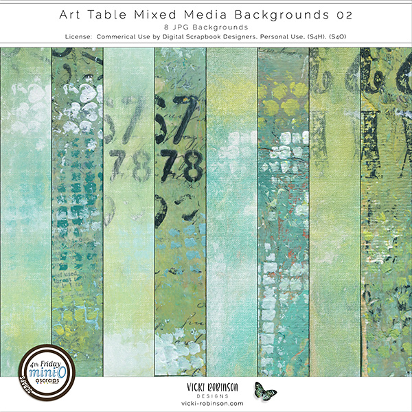 Art Table Mixed Media Backgrounds 02