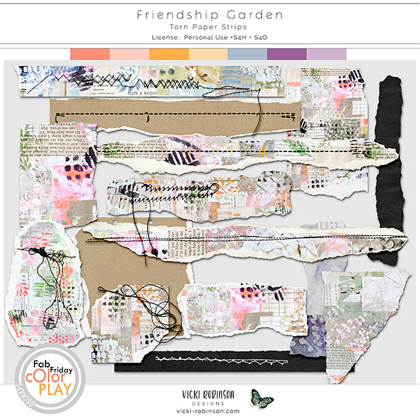 Friendship Garden Torn Papers