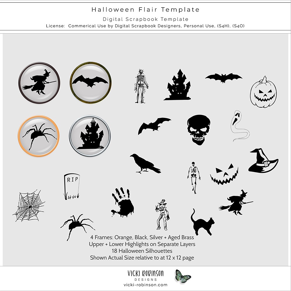 Halloween Flair Template CU