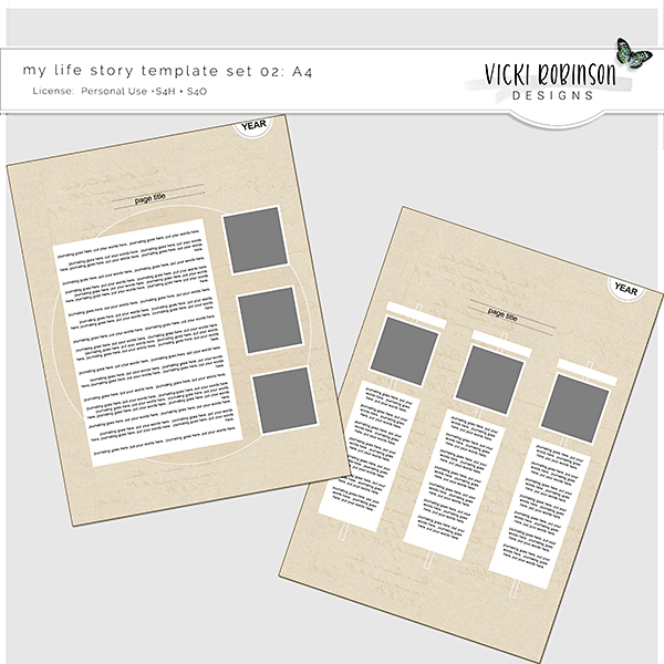 My Life Story Template Set 02 A4 Size