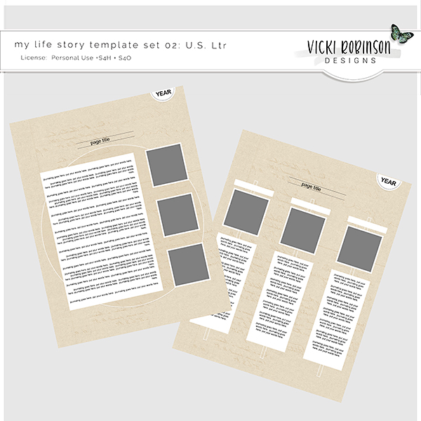 My Life Story Template Set 02 US Letter Size