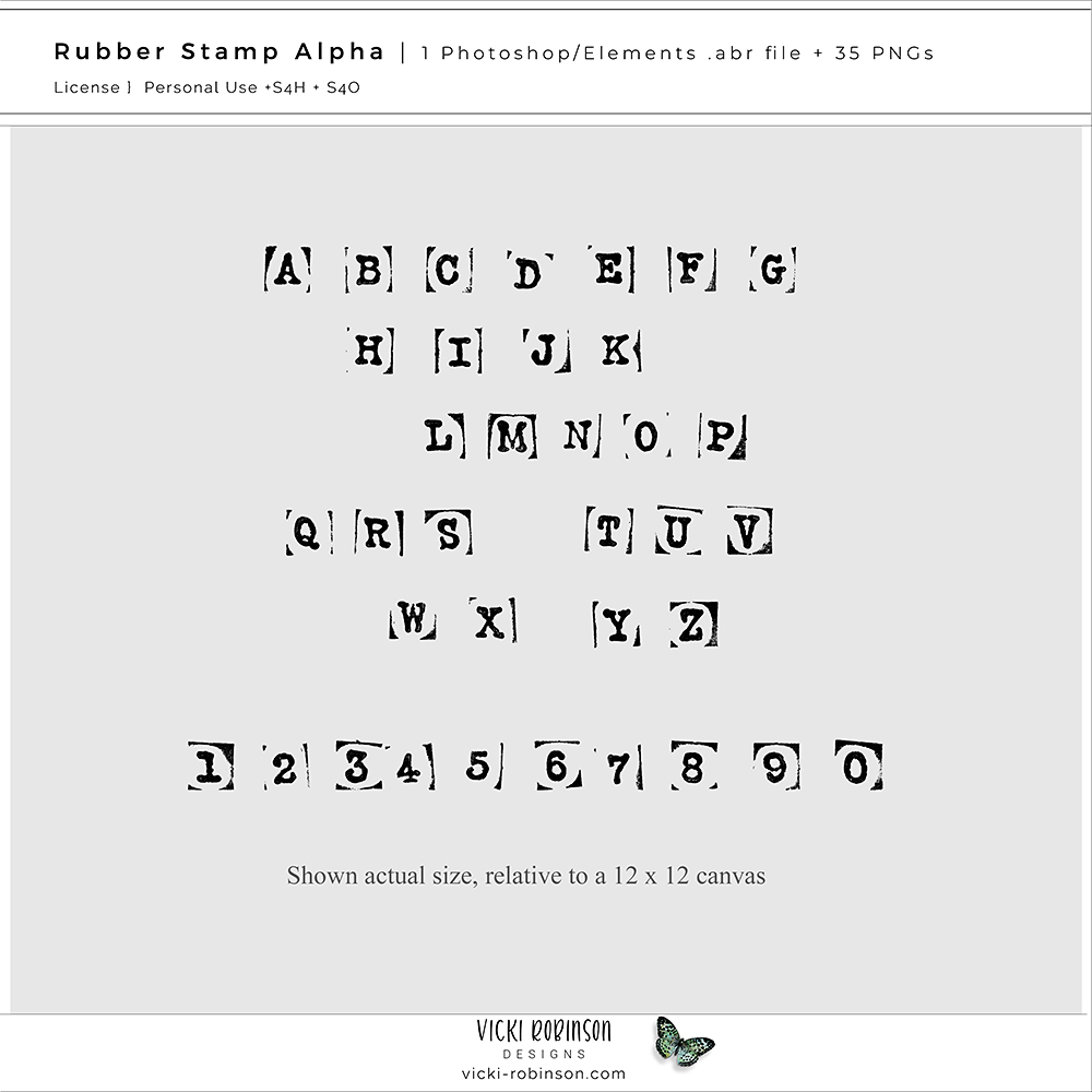 Rubber Stamp Alpha Brushes