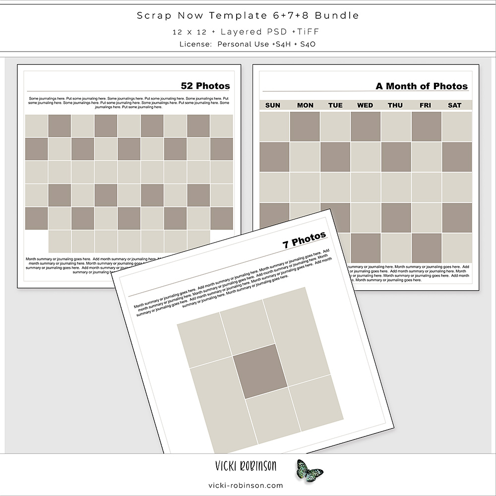 Scrap Now Template Bundle 6-7-8