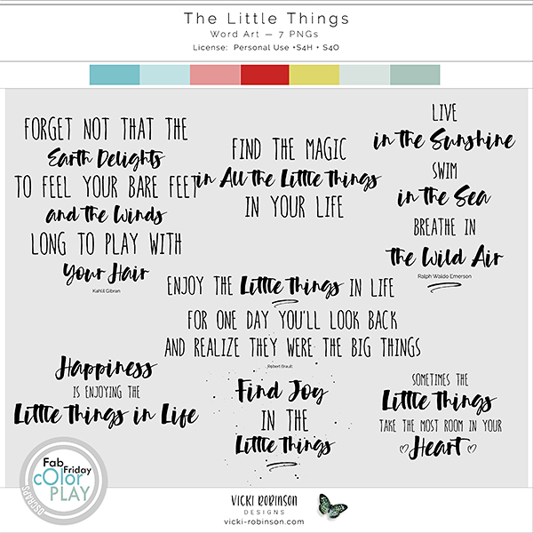 The Little Things Word Art