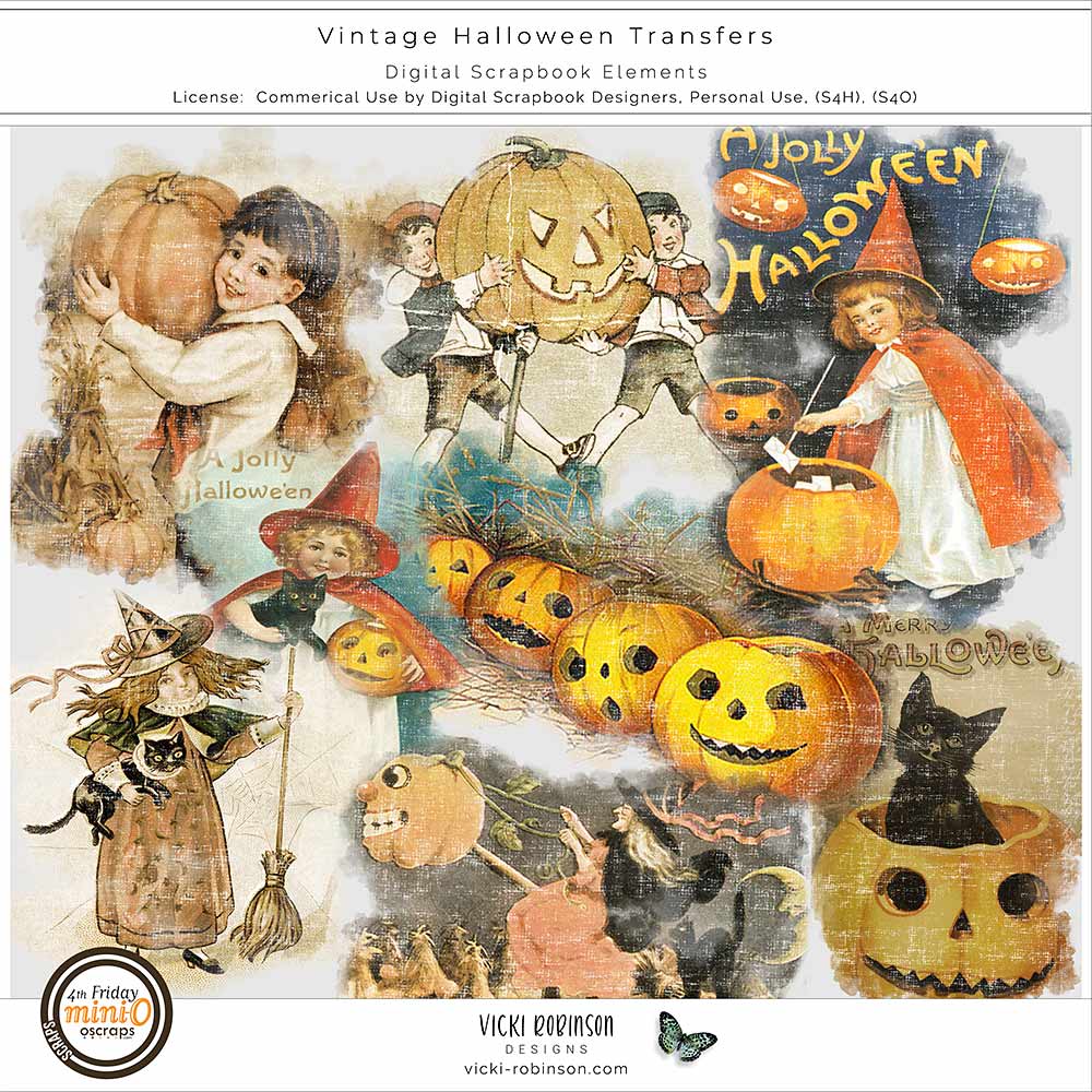 Vintage Halloween Transfers