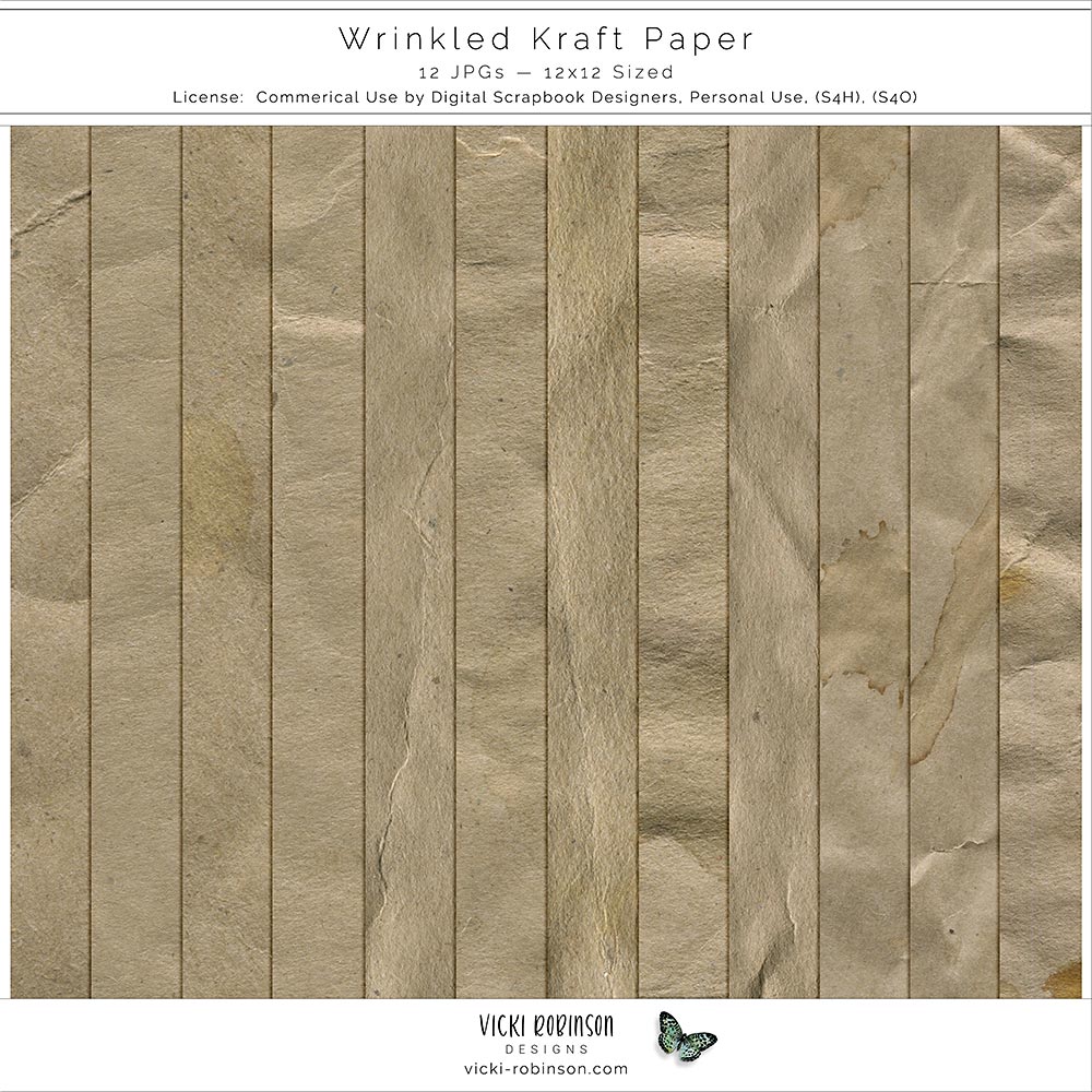 Wrinkled Kraft Papers