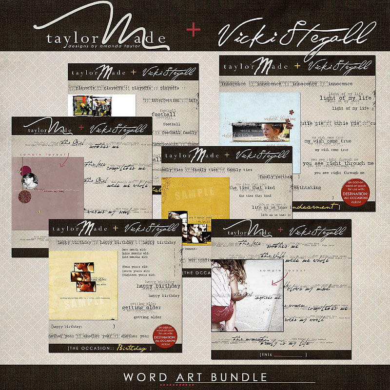 Word Art Bundle by Vicki Stegall + TaylorMade