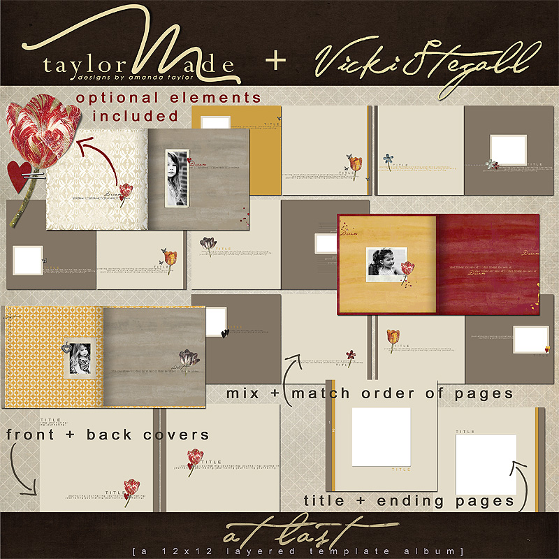 At Last Layered Template Album by Vicki Stegall + TaylorMade