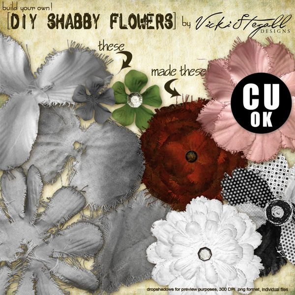 DIY Shabby Flowers