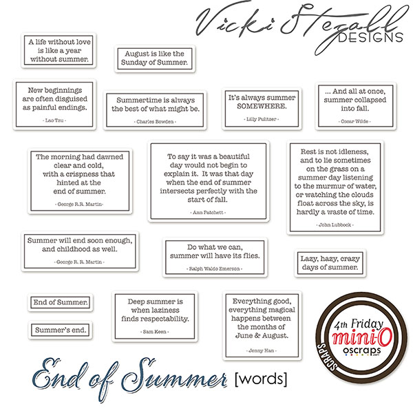 End Of Summer [Words]