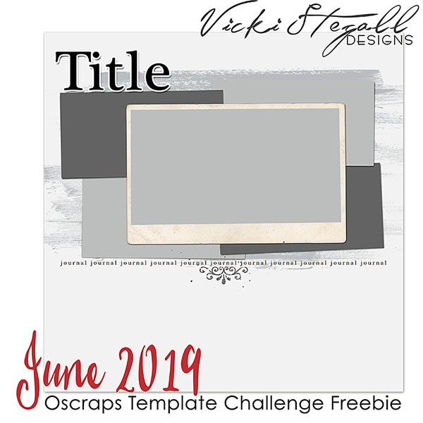 Oscraps Template Challenge Freebie for June 2019 Oscraps Template Challenge Freebie for June 2019