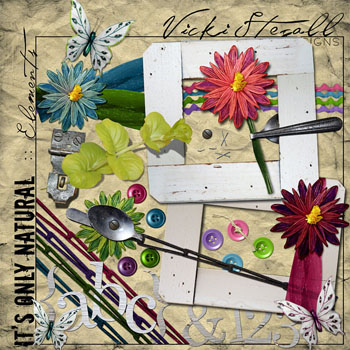 It's Only Natural Digital Scrapbook Elements