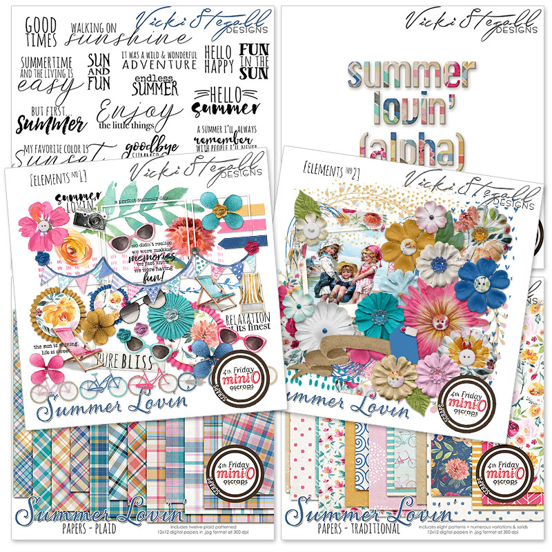 Summer Lovin Digital Scrapbooking Collection by Vicki Stegall