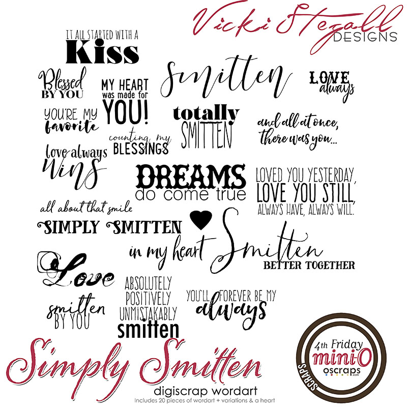 Simply Smitten (WordArt)