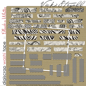 Washi Tape - Black n White