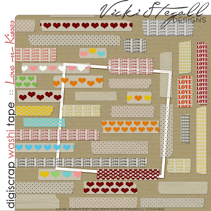 Washi Tape - Love n Kisses