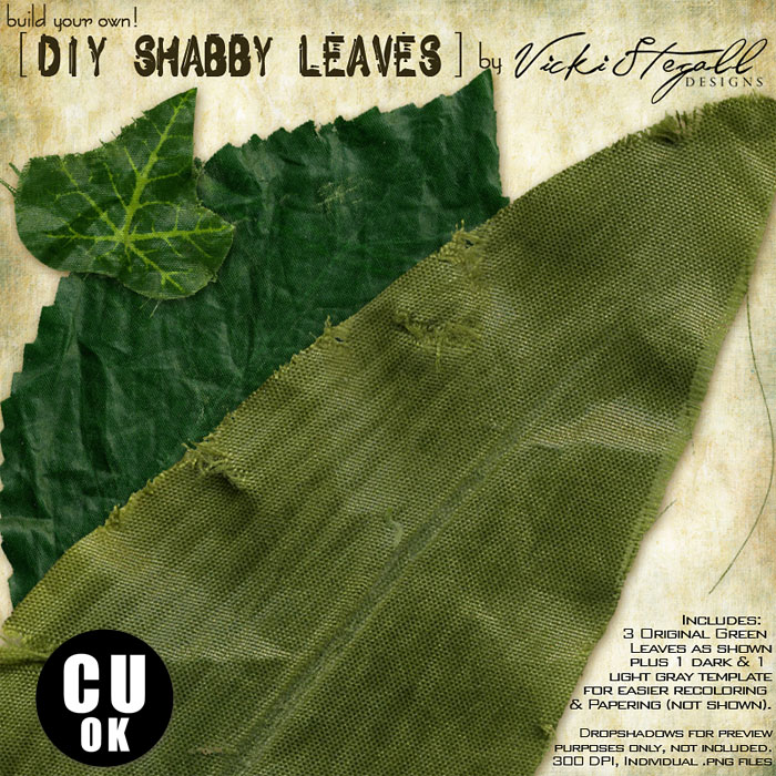 DIY Shabby Leaves