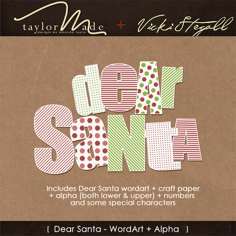 Dear Santa {WordArt + Alpha}