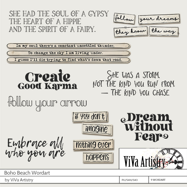 Beach Boho Wordart Beach Boho Wordart
