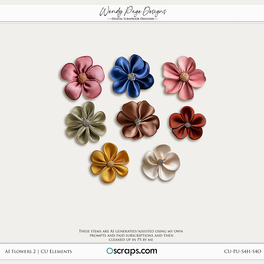 AI-Flowers 2 (CU) by Wendy Page Designs  