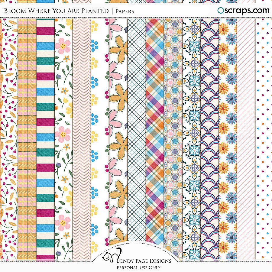 Bloom Where You Are Planted Papers by Wendy Page Designs  