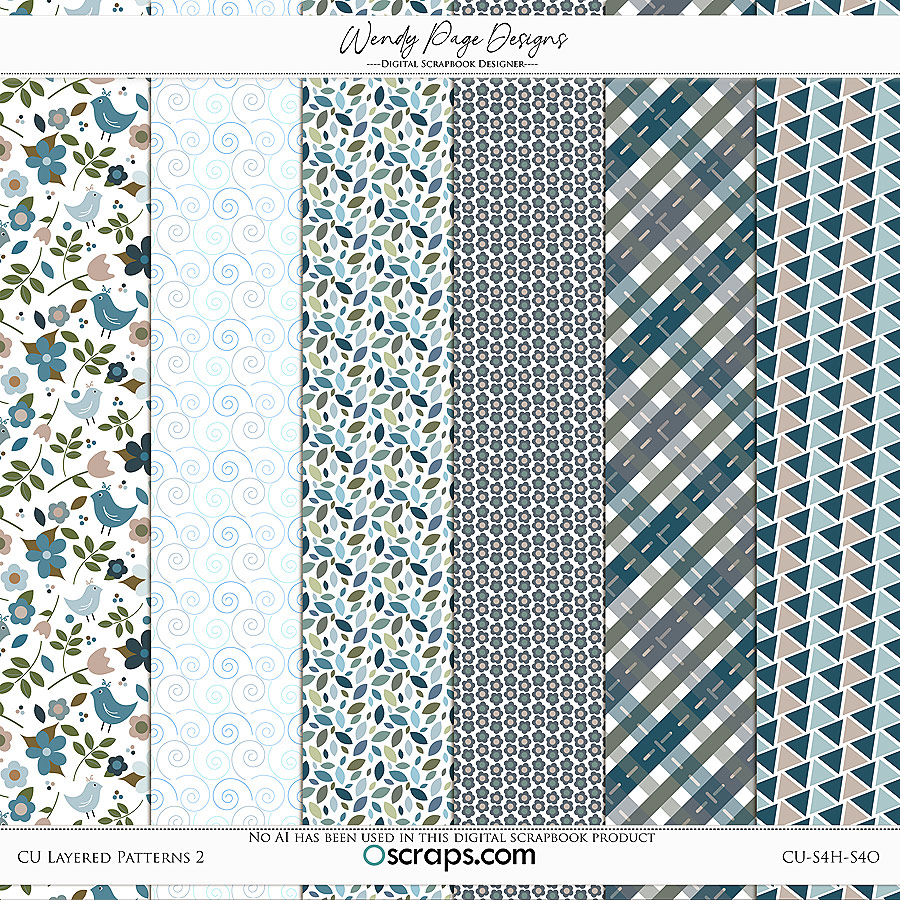 CU Layered Patterns 2 by Wendy Page Designs  