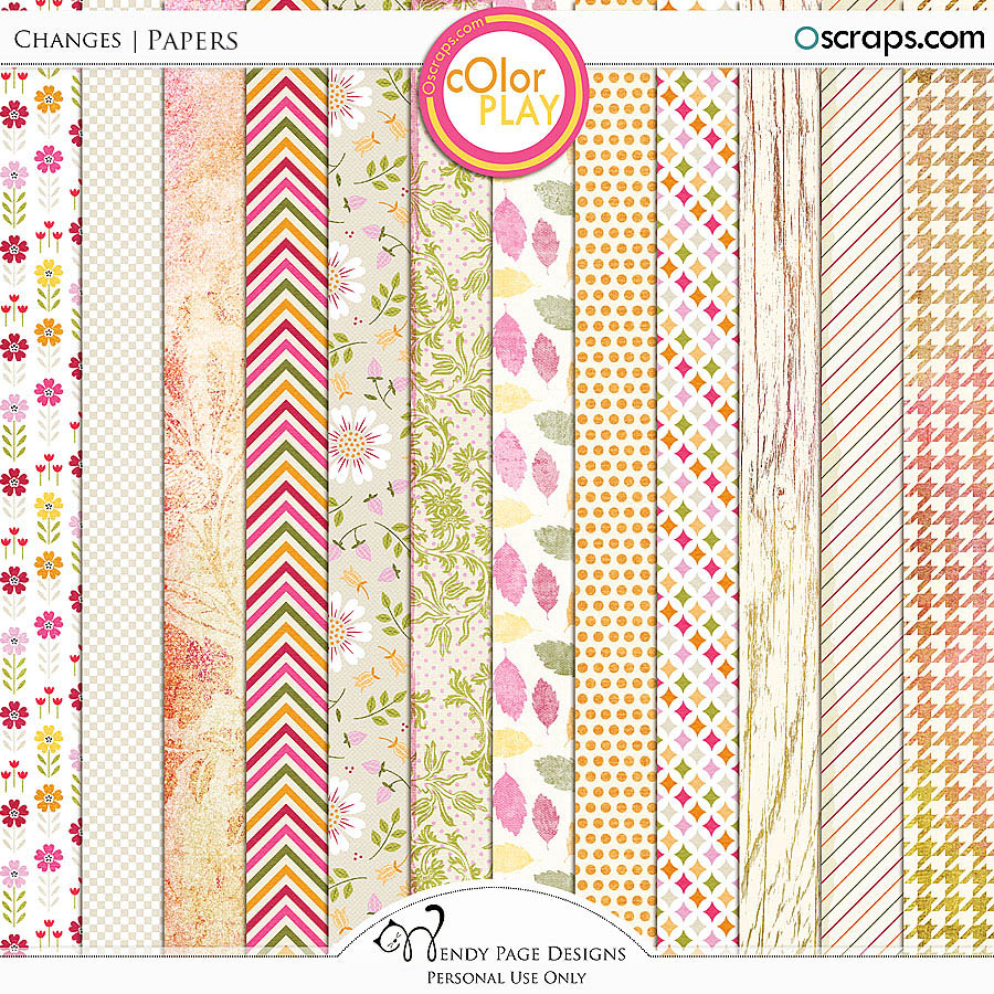 Changes Papers by Wendy Page Designs  