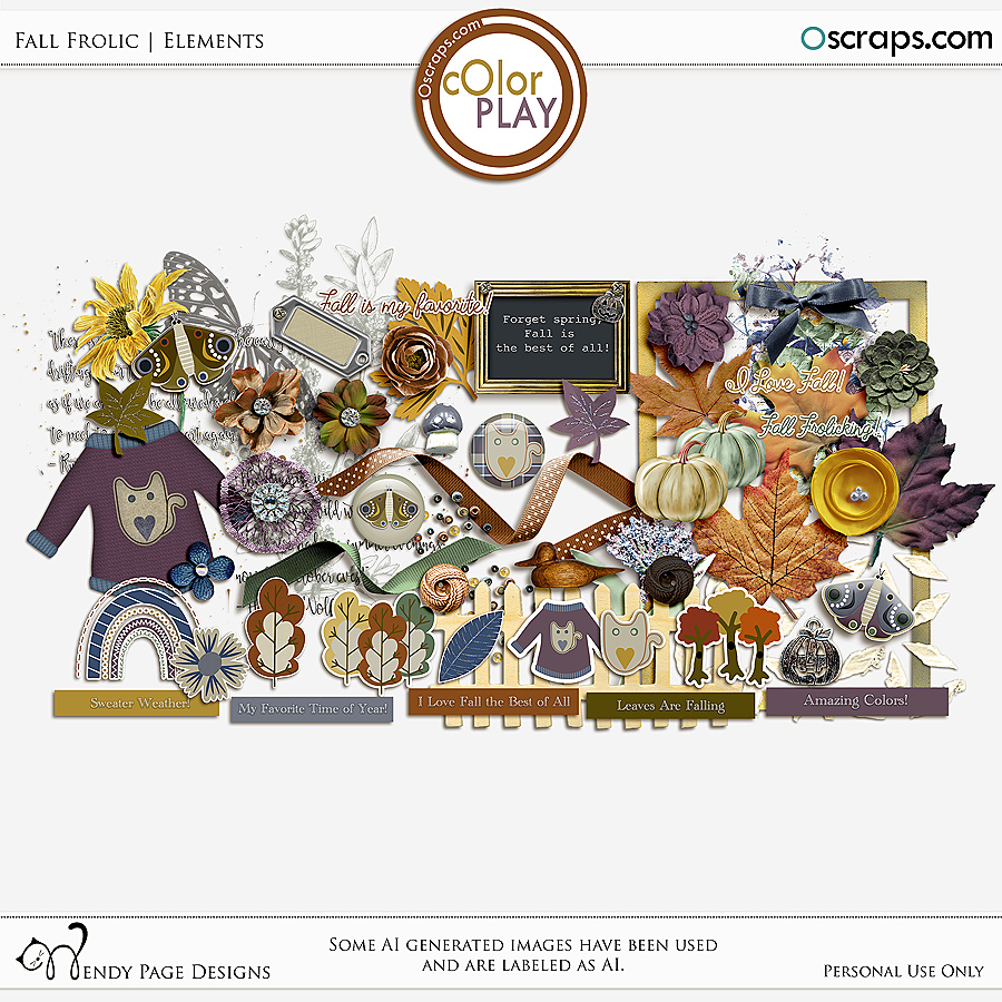 Fall Frolic Elements by Wendy Page Designs   