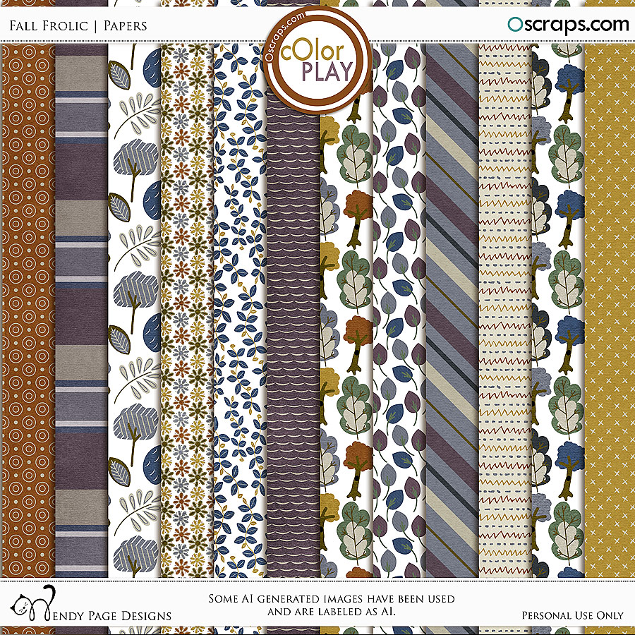 Fall Frolic Papers by Wendy Page Designs  