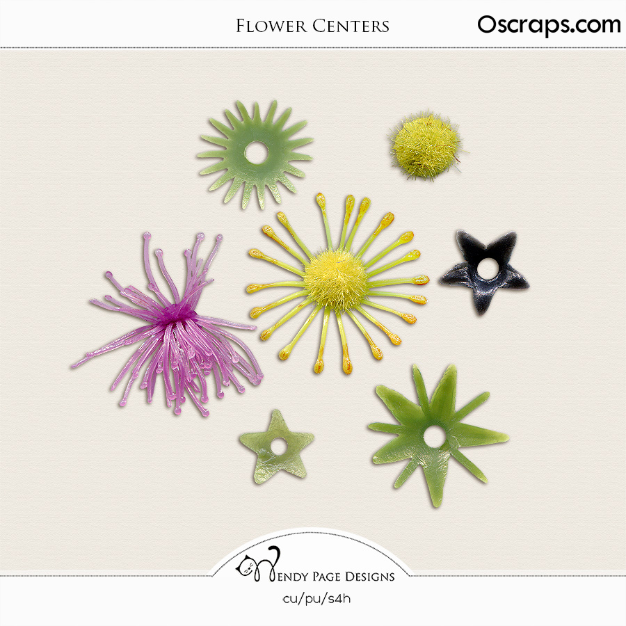 Flower Centers (CU) by Wendy Page Designs