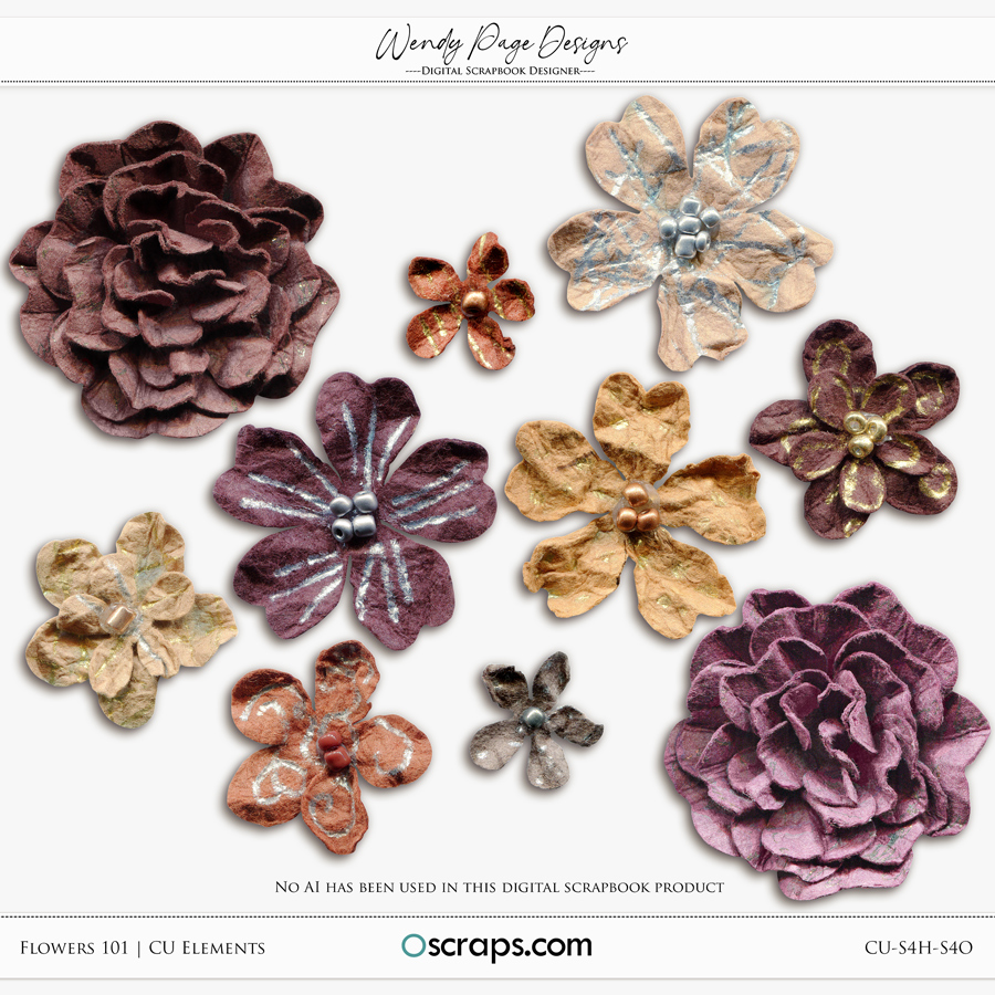 Flowers 101 (CU) by Wendy Page Designs  