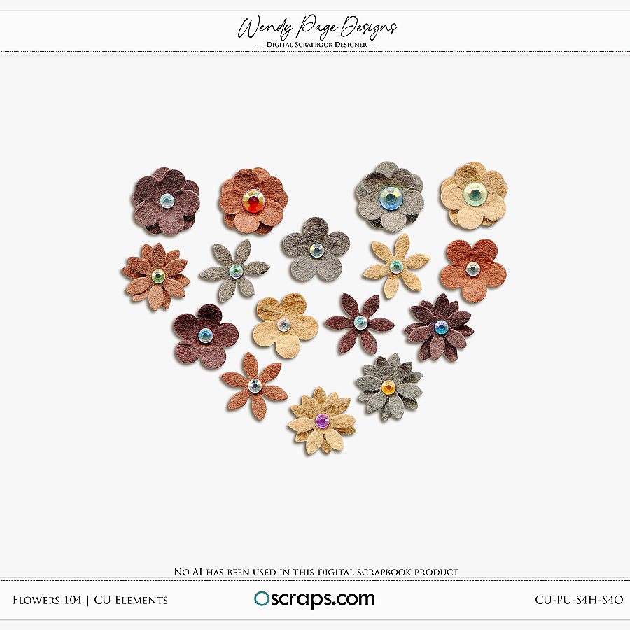 Flowers 104 (CU) by Wendy Page Designs   