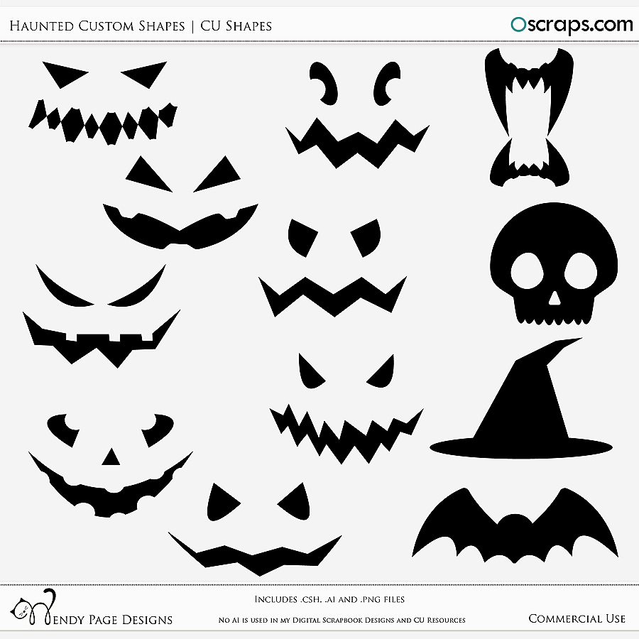 Haunted Custom Shapes (CU) by Wendy Page Designs 