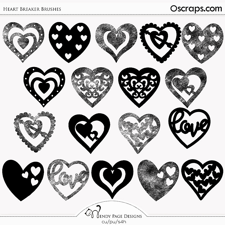 Heart Breaker Brushes (CU) by Wendy Page Designs