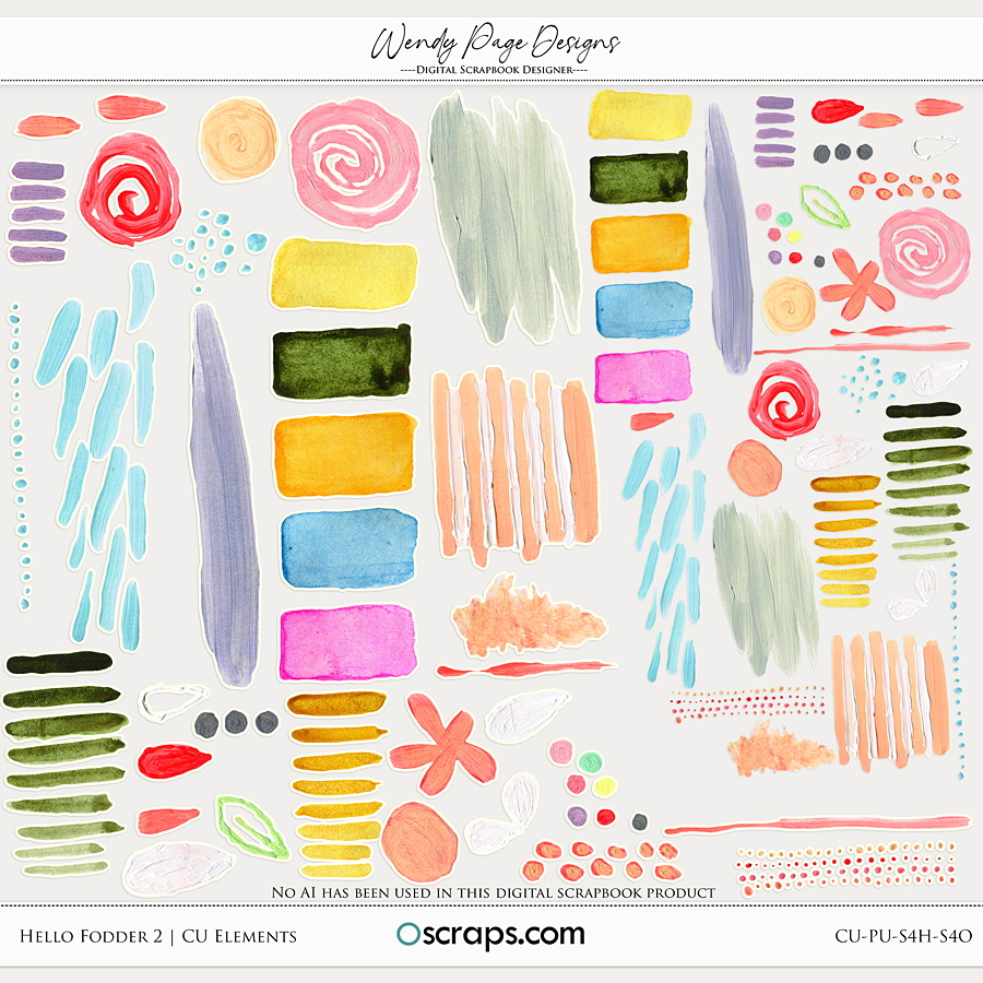 Hello Fodder 2 (CU) by Wendy Page Designs  