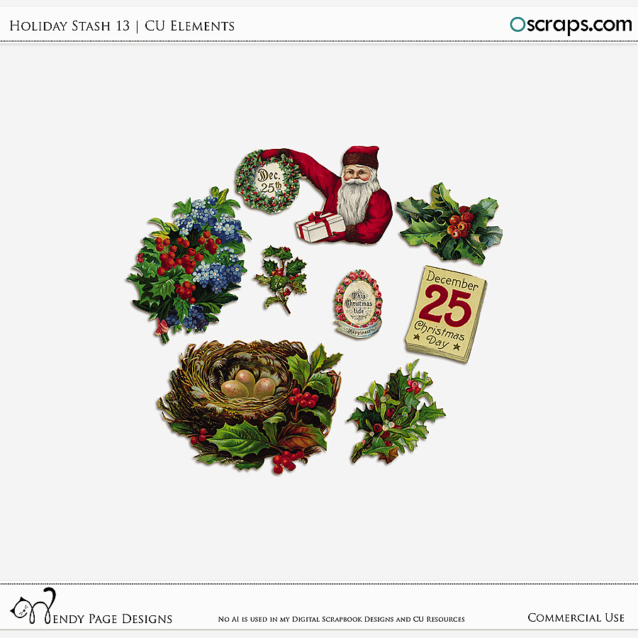 Holiday Stash 13 (CU) by Wendy Page Designs 