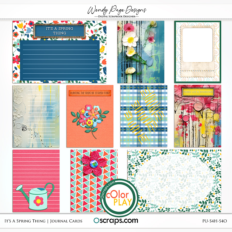 It's a Spring Thing Journal Cards by Wendy Page Designs     