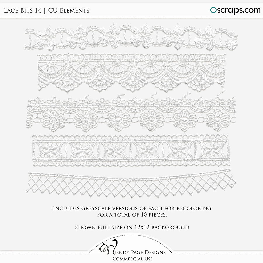 Lace Bits 14 (CU) by Wendy Page Designs 