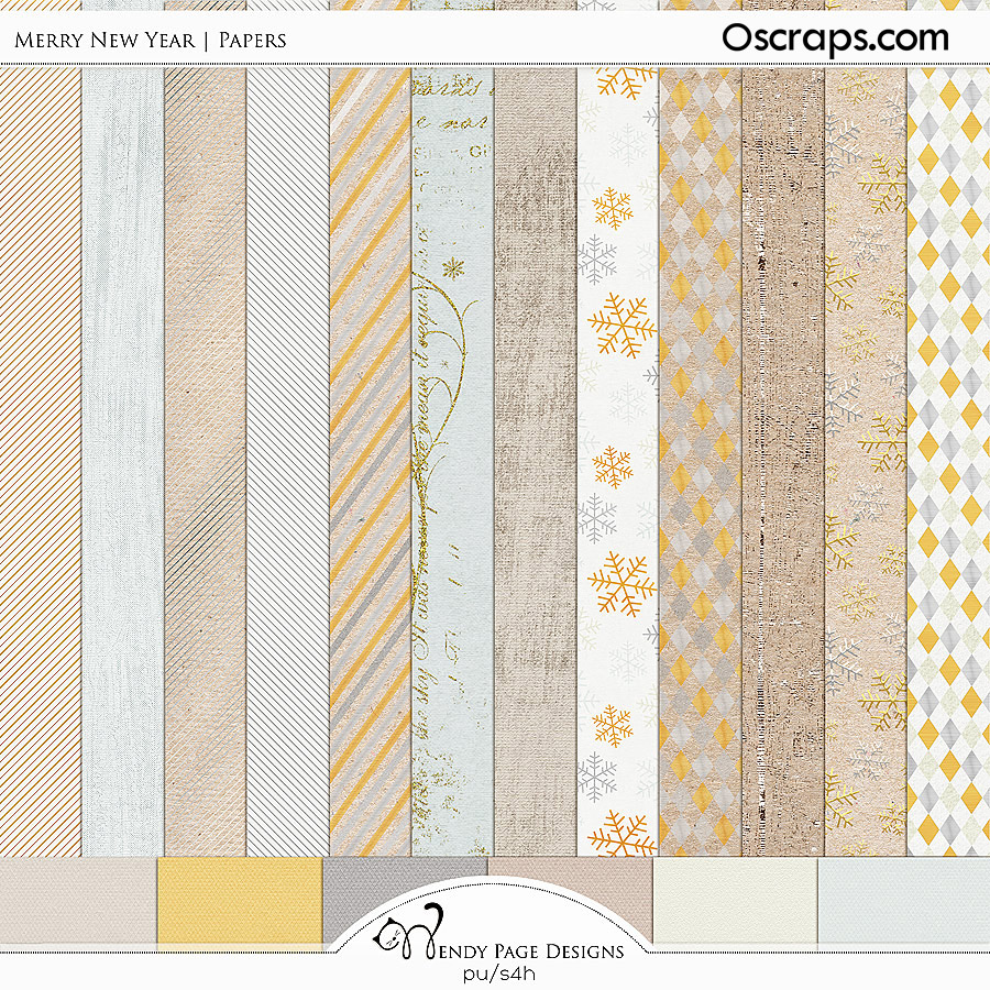 Merry New Year Papers by Wendy Page Designs