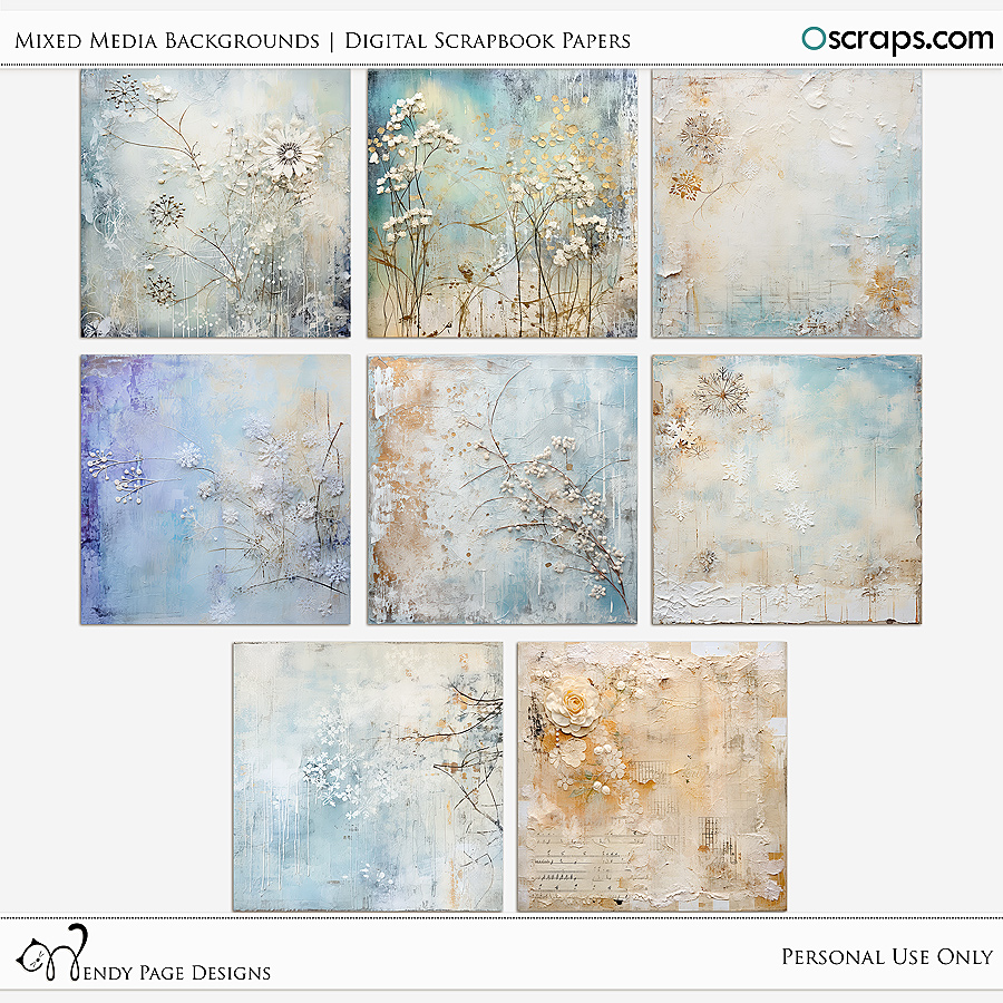 Mixed Media Backgrounds by Wendy Page Designs 