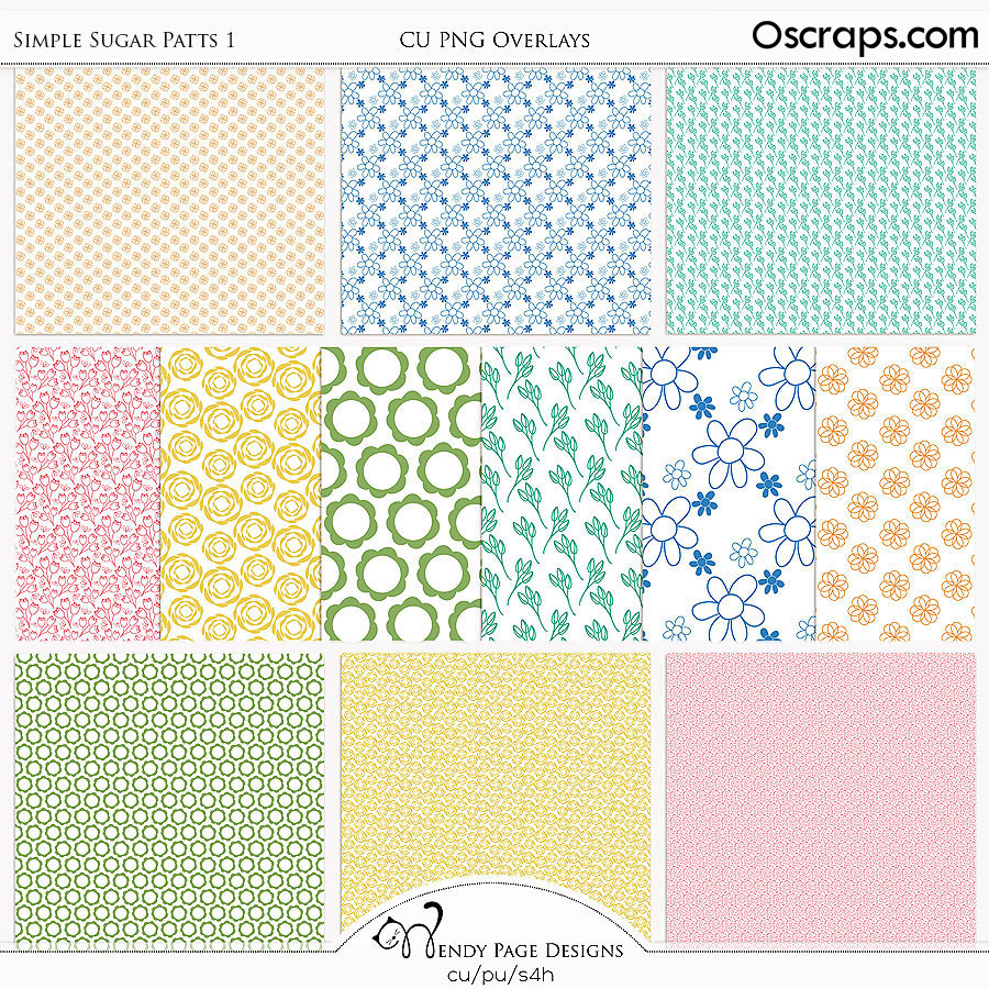 Simple Sugar Patts 1 (CU) by Wendy Page Designs