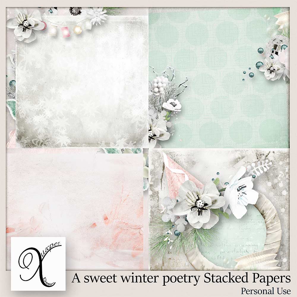 A Sweet Winter Poetry Stacked Papers