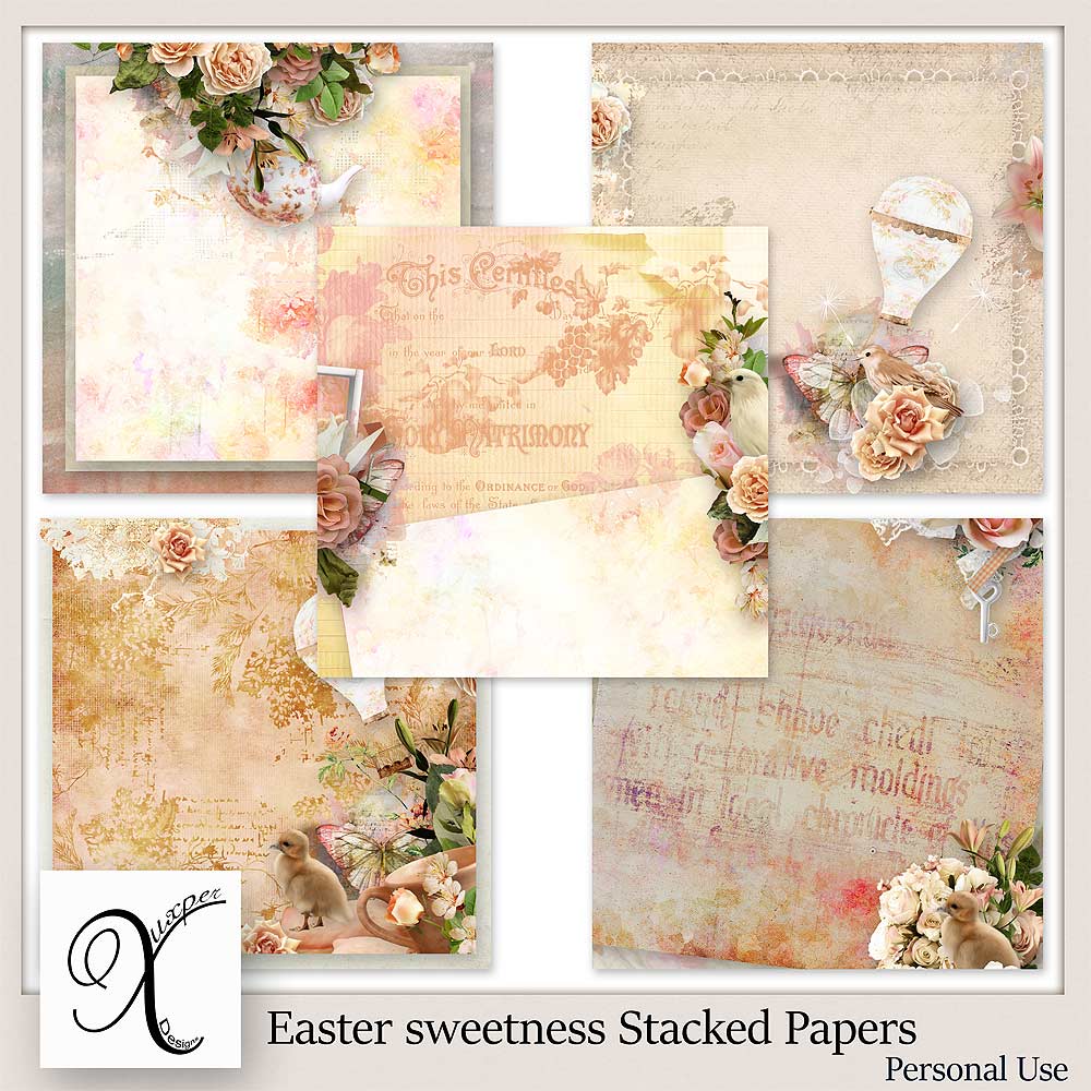 Easter Sweetness Stacked Papers
