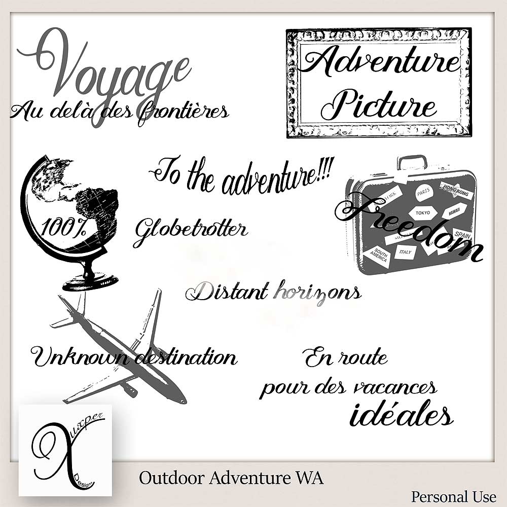 Outdoor Adventure Word Art