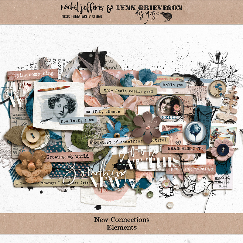 New Connections Digital Scrapbooking Elements