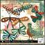 Daffodils Butterflies and various CU hand drawn by Christine Art