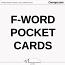 F-Word 3x4 Pocket Cards by Wendy Page Designs