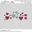 Foam Glitter Stickers Vol 1: Hearts (CU) by Mixed Media by Erin